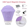 Cupcake Tasarımlı 5 Modlu Şarjlı Klitoral Uyarıcı Mor