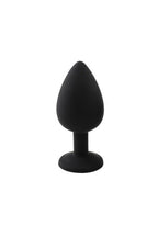 Backpart Taşlı Silikon Anal Tıkaç - Siyah