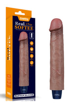 Gerçekçi Yumuşak Silikon Şarjlı Titreşimli Dildo – 23 cm