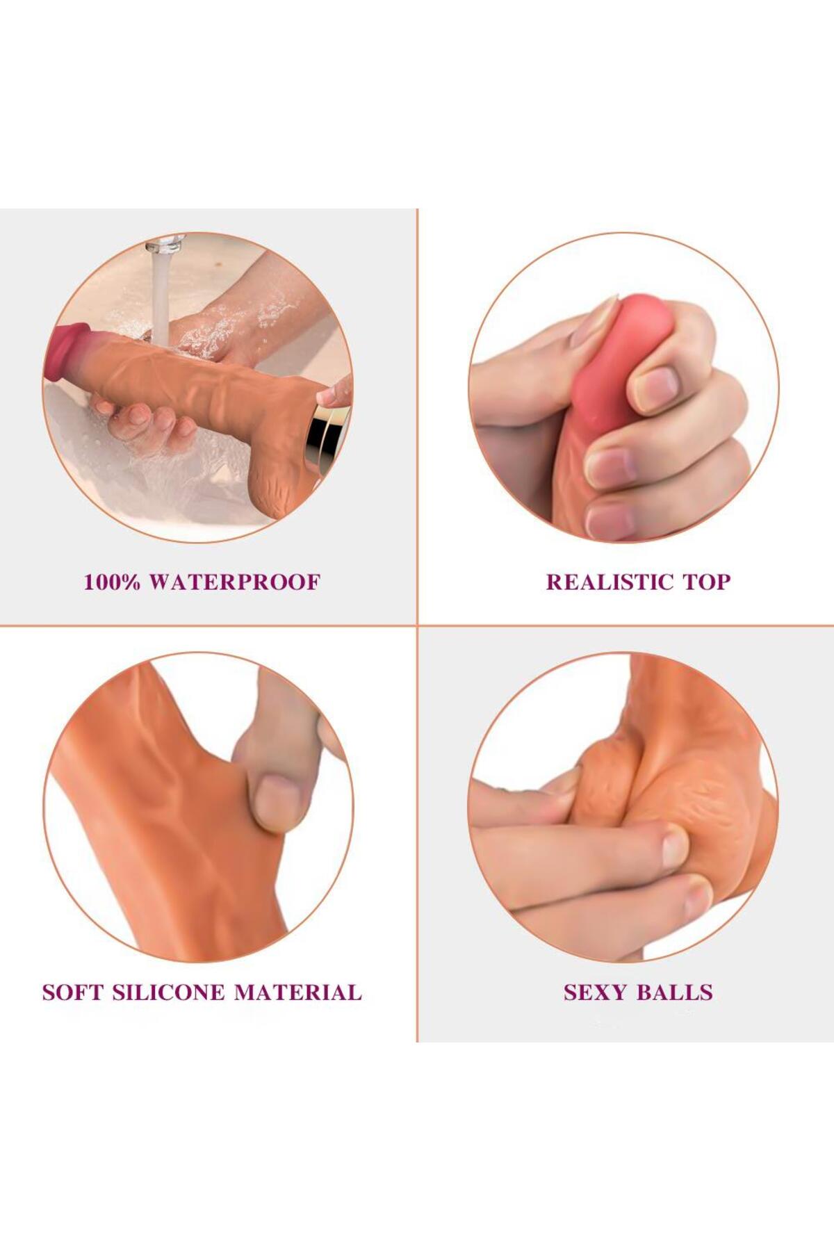 Uzaktan Kumandalı Hareketli Dildo Vibratör+Çiftlere Özel U Vibratör