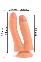 18 cm Çift Başlı Gerçekçi Dildo – Çift Taraflı Kullanım