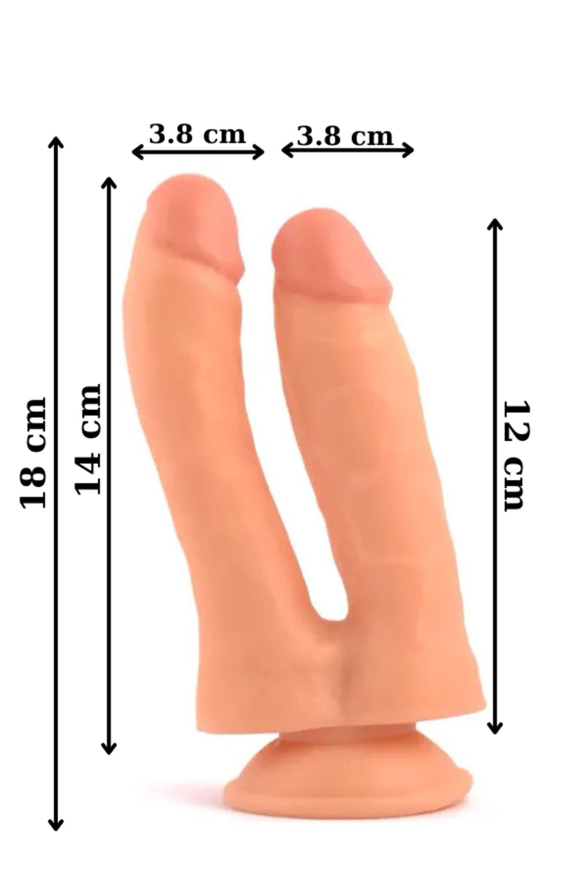 18 cm Çift Başlı Gerçekçi Dildo – Çift Taraflı Kullanım