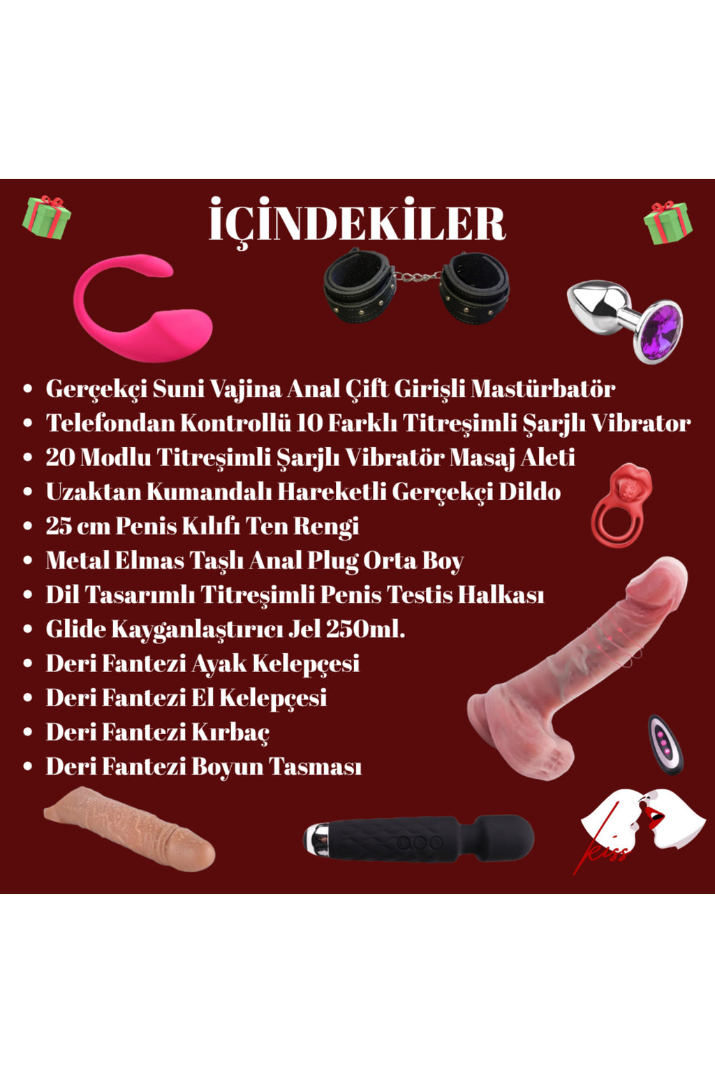 SecretKiss Prestige Çiftlere Özel Şifreli Deri Çanta Deneyim Seti