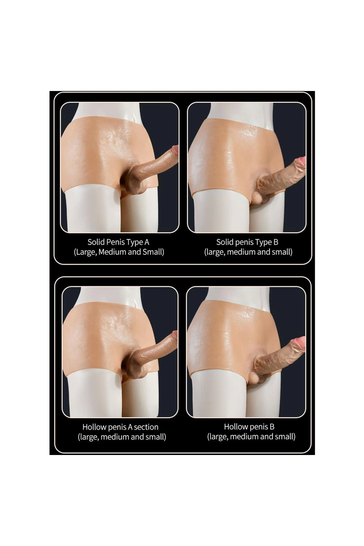 Giyilebilir Silikon Gerçekçi Dildo Pantolon Büyük Boy Dolu Strapon