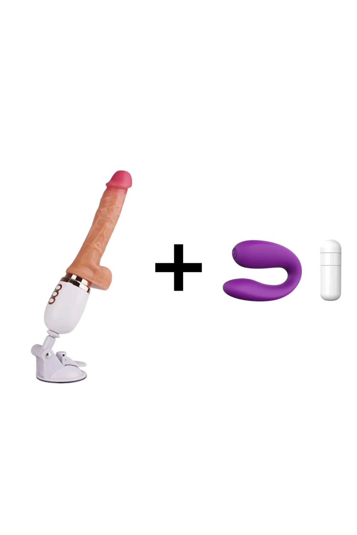Uzaktan Kumandalı Hareketli Dildo Vibratör+Çiftlere Özel U Vibratör