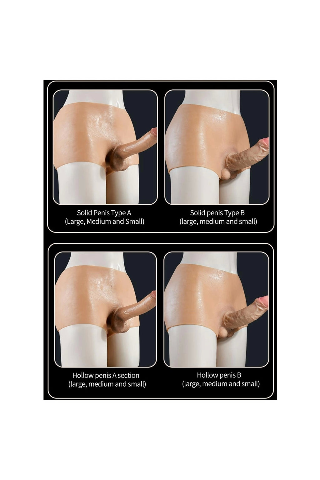 Giyilebilir Silikon Gerçekçi Dildo Pantolon Küçük Boy Boş Strapon
