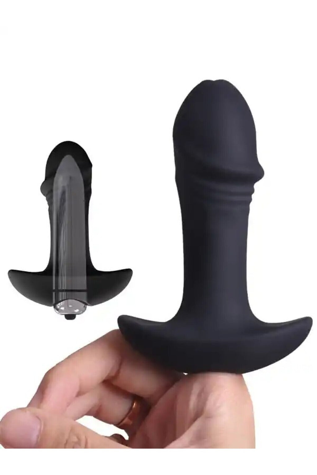 Giyilebilir Titreşimli Çok Amaçlı Plug – Siyah | 10 cm