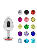 3'lü Set Anal Plug Metal Top Pırlanta Başlı Saklama Kılıflı
