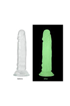 Şeffaf Fosforlu Silikon Dildo 13 cm