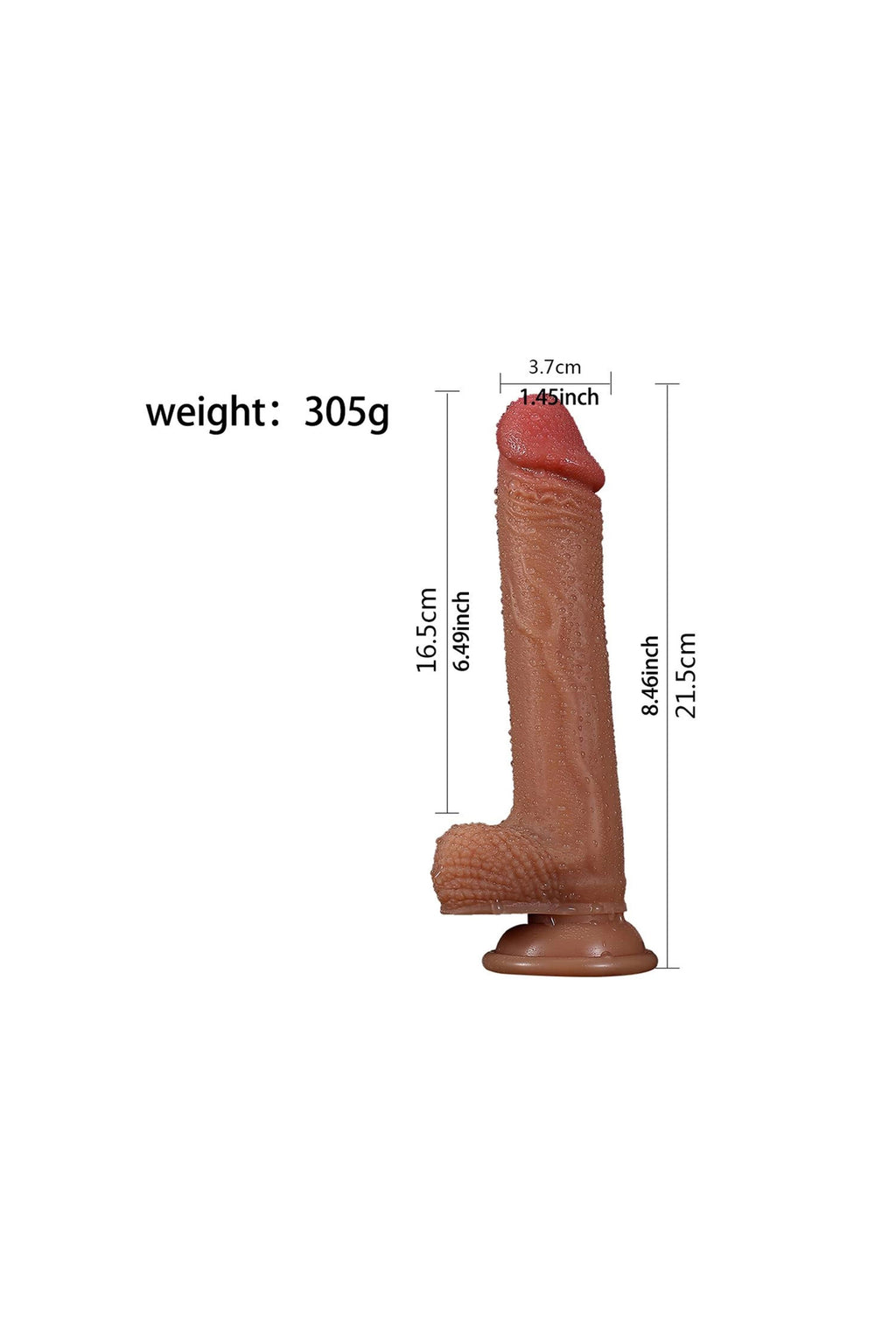 Realistik Dildo Esmer 21,5 cm