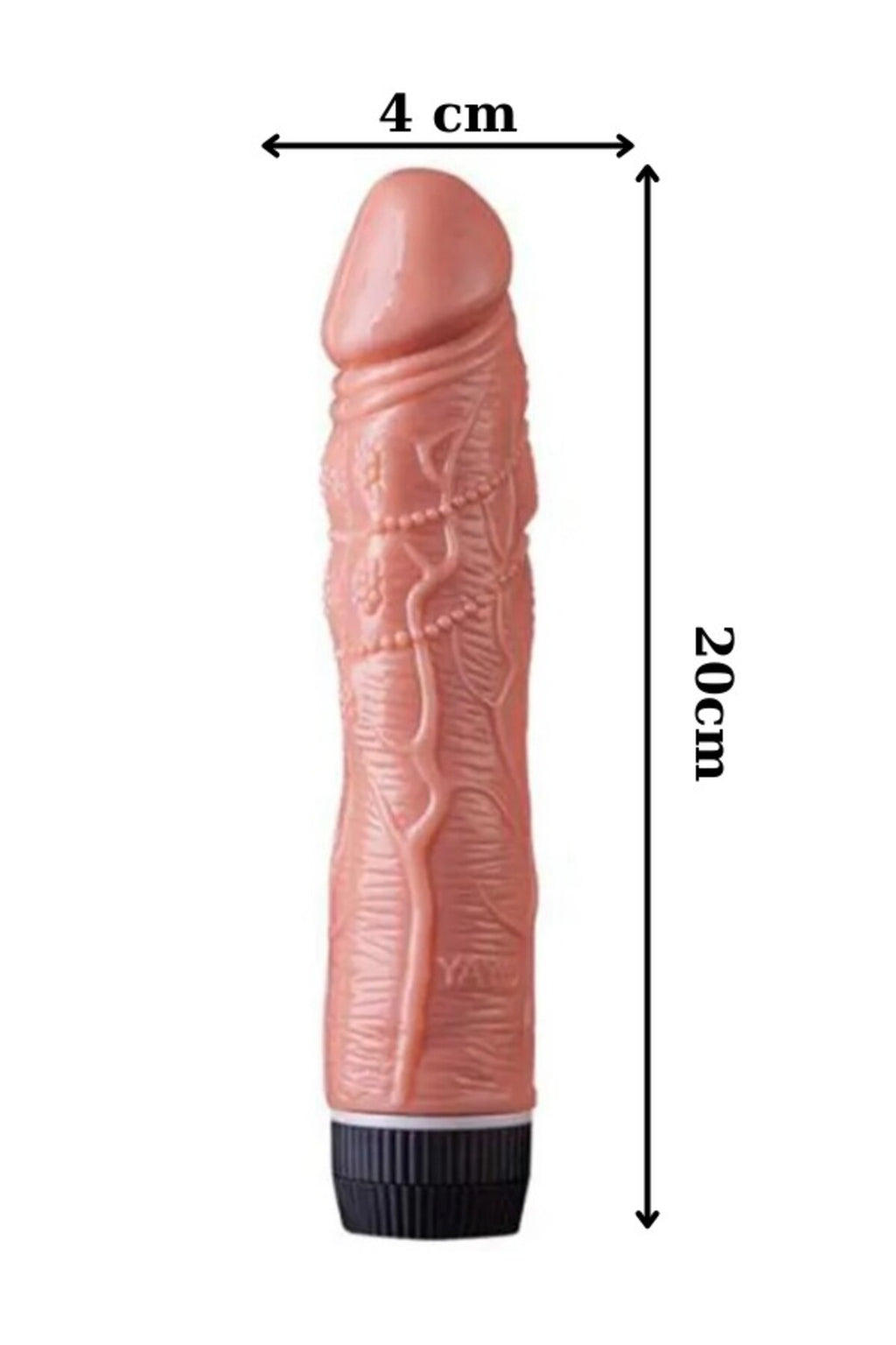 Tırtıklı Dokulu Klasik Vibratör – 20 cm, Ayarlanabilir Titreşim