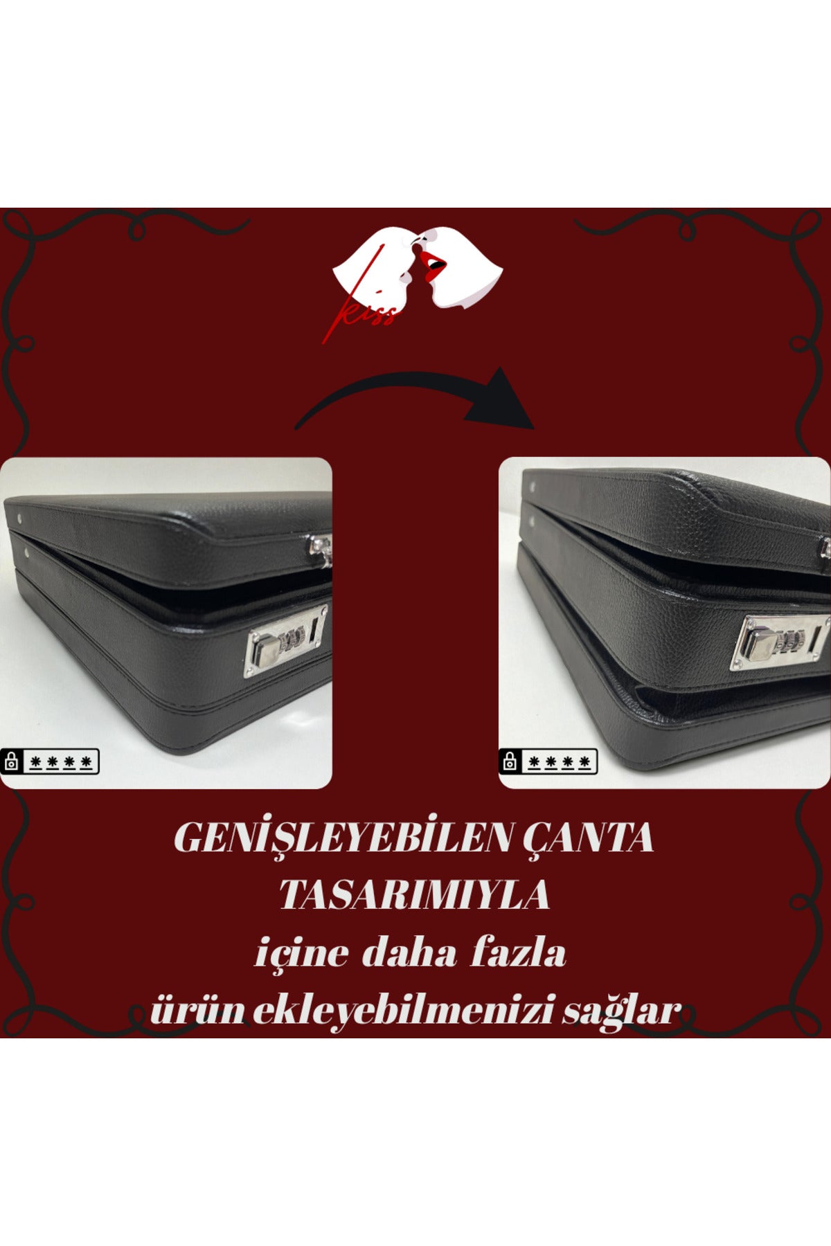 SecretKiss Prestige Çiftlere Özel Şifreli Deri Çanta Deneyim Seti