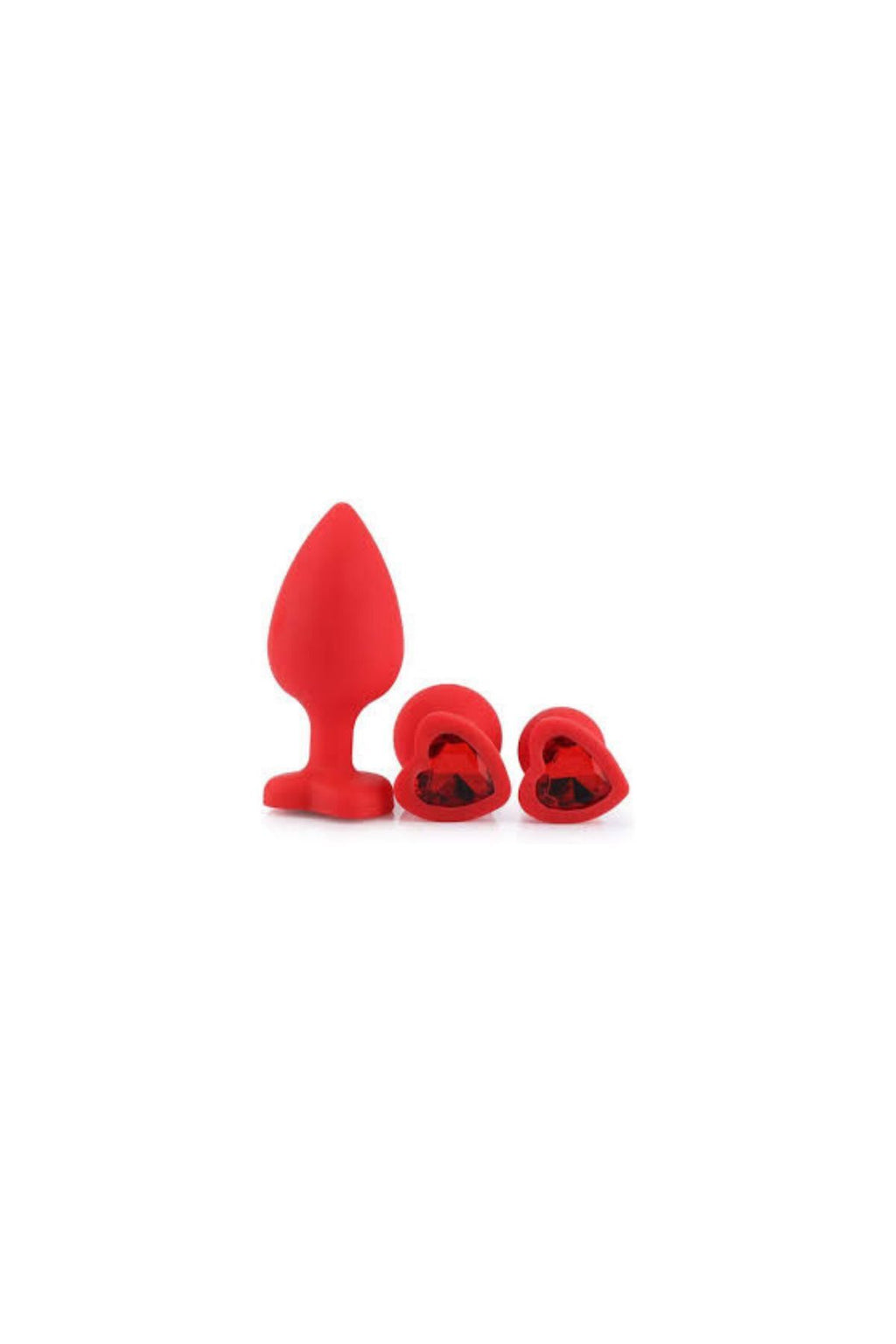 3'lü Set Anal Plug Slikon Top Pırlanta Taşlı Saklama Kılıflı