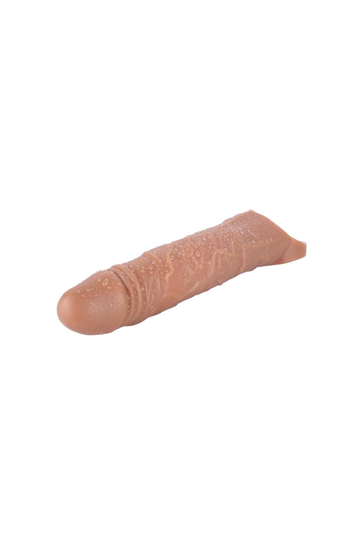 Telefon Kontrollü Titreşimli Penis Halkası+Titreşimli Penis Kılıfı Ten Rengi