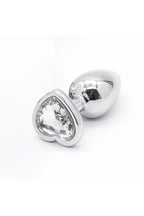 3'lü Set Anal Plug Metal Kalp Pırlanta Başlı Saklama Kılıflı