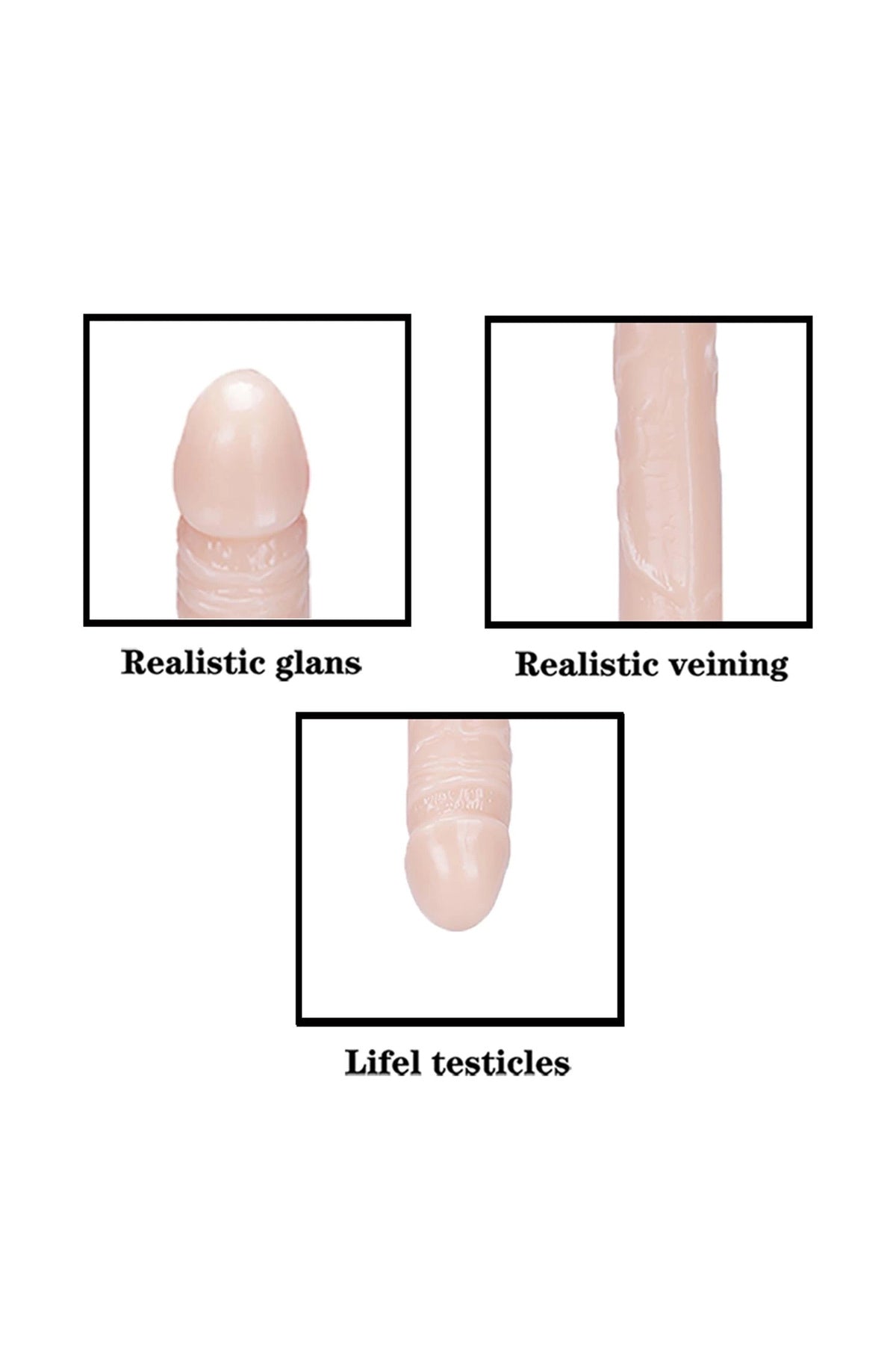 Çift Uçlu Realistik Dildo – 37,5 cm