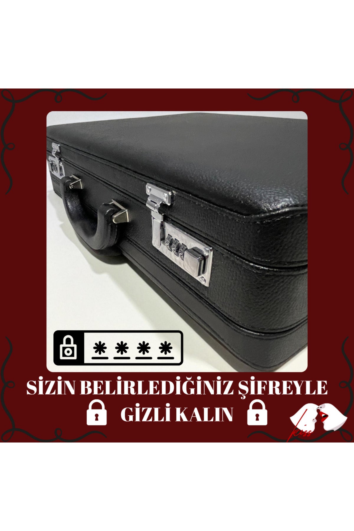 SecretKiss Legacy Şifreli Kilitli, Genişleyebilen, 14 Parça Cinsel Ürün Set Çanta + Bonus Hediye