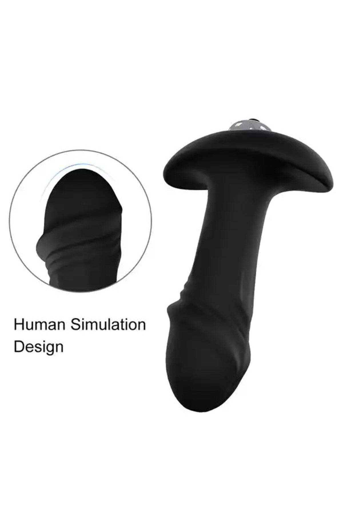 Giyilebilir Titreşimli Çok Amaçlı Plug – Siyah | 10 cm