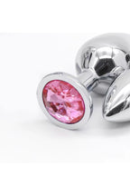 3'lü Set Anal Plug Metal Top Pırlanta Başlı Saklama Kılıflı