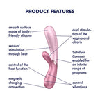 Satisfyer Hot Lover App Kontrollü Tavşan Vibratör Rose