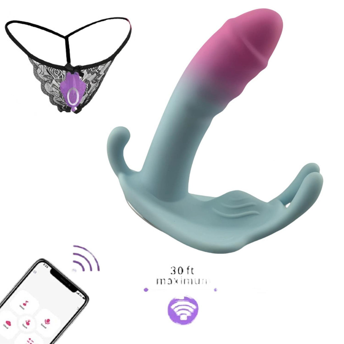 APP Kontrollü Giyilebilir G Noktası ve Klitoral Vibratörü