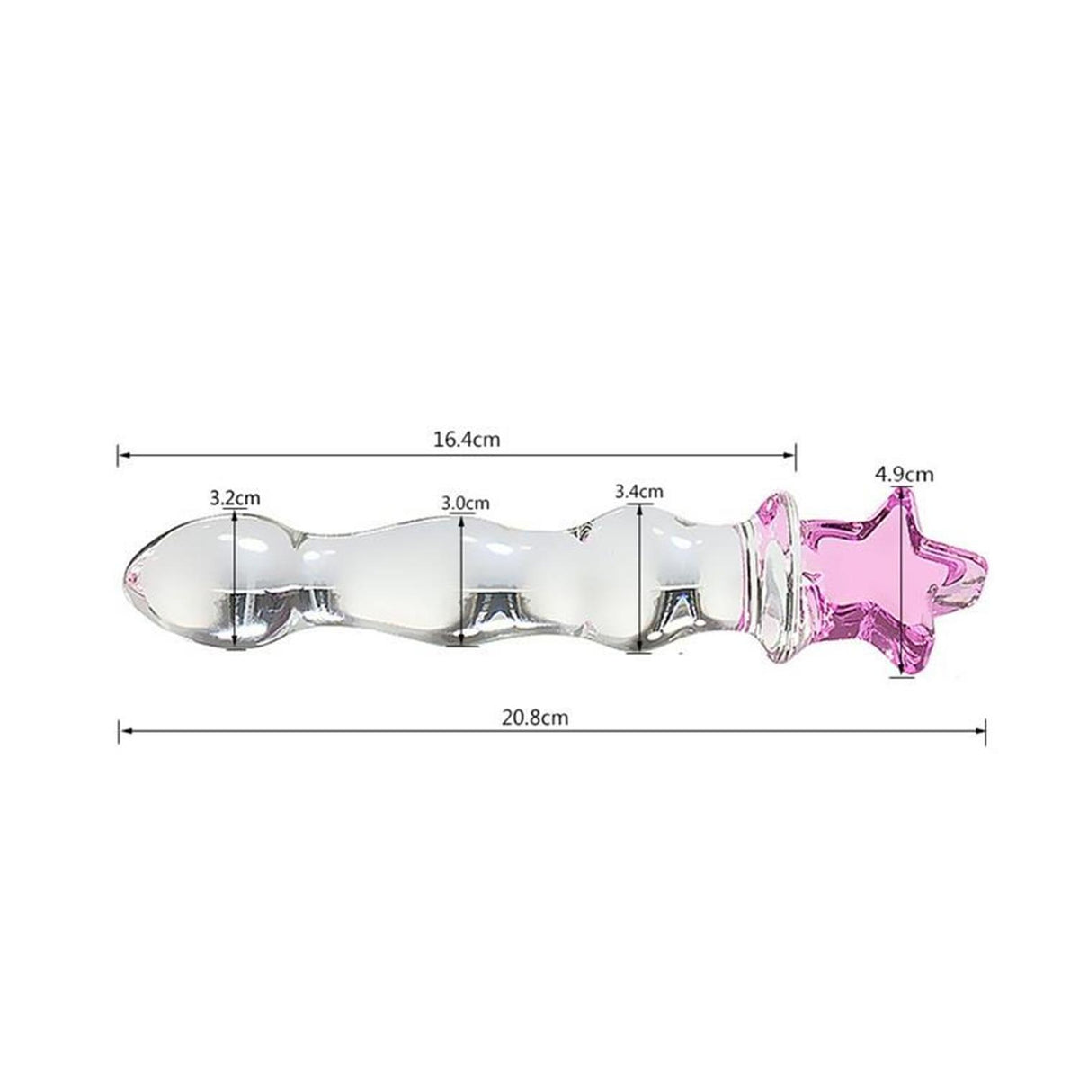 Figürlü Cam Anal Dildo