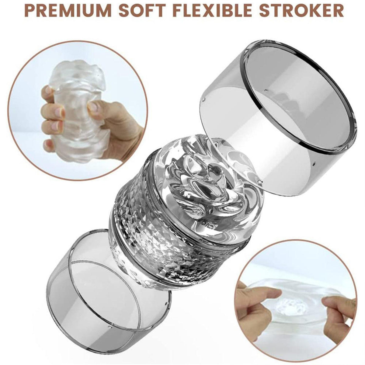 Şeffaf Spiral Mastürbatör Cup