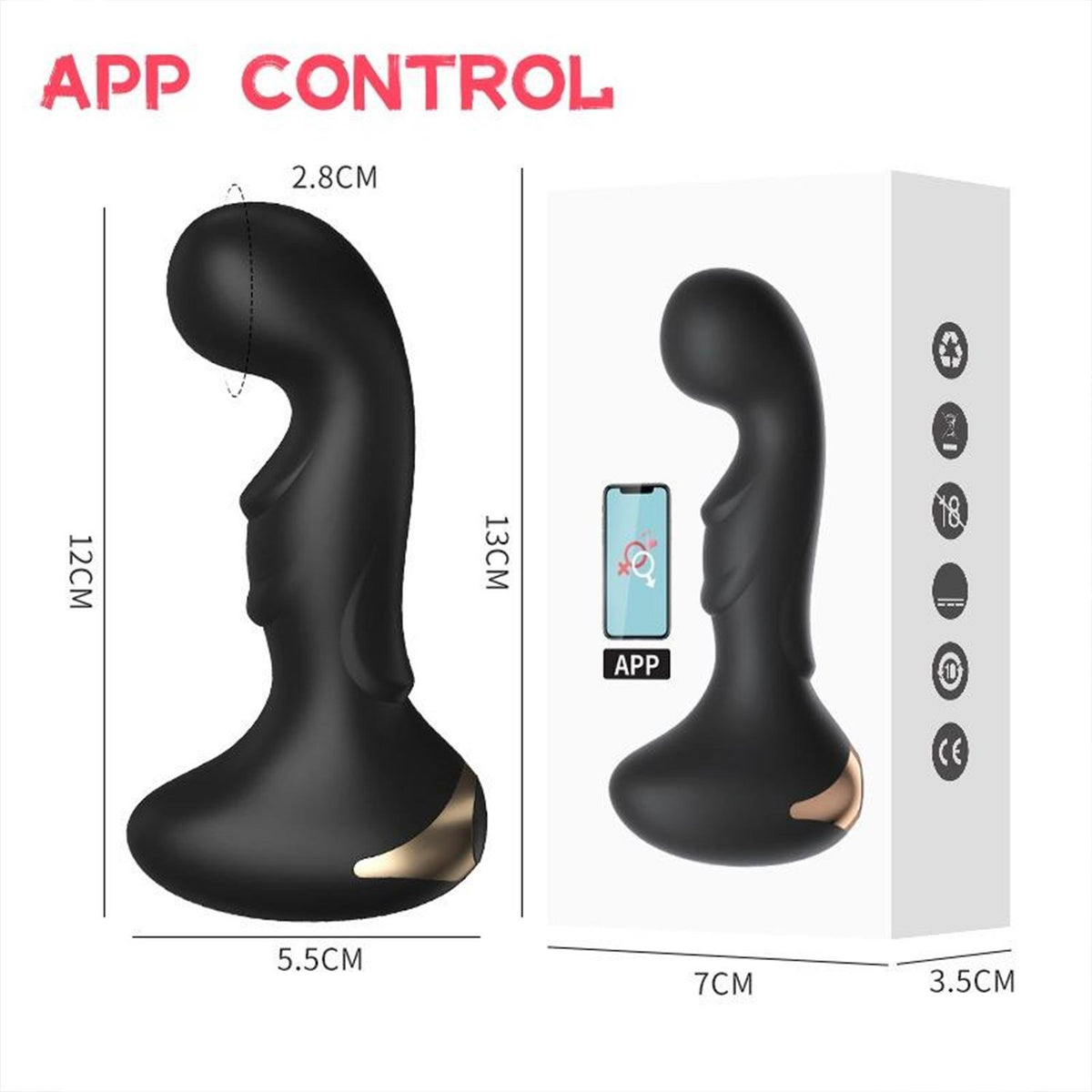 APP Kontrollü Vibratör Prostat Masaj Cihazı