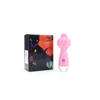 Çilek Başlıklı Mini Klitoral Masaj Vibratörü Pembe