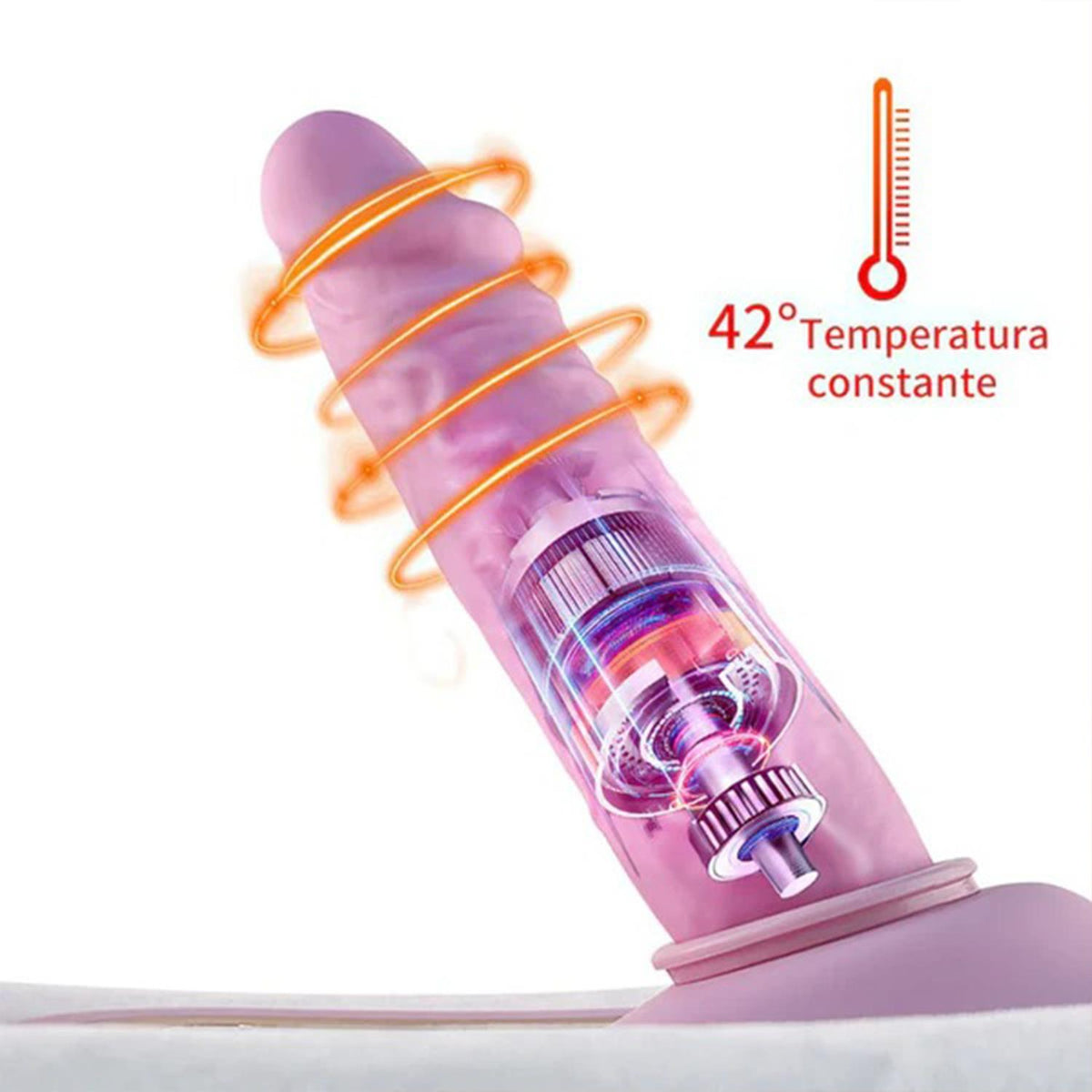 Peluş Tilki Görünümlü Hareketli Isıtmalı Dildo Vibratör