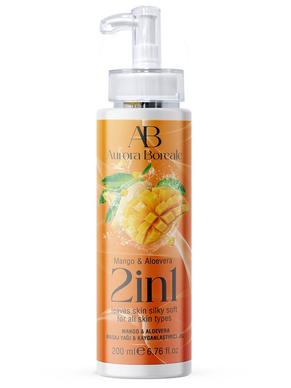 Mango Alovera Aromalı Masaj Yağı ve Kayganlaştırıcı Jel 200ml
