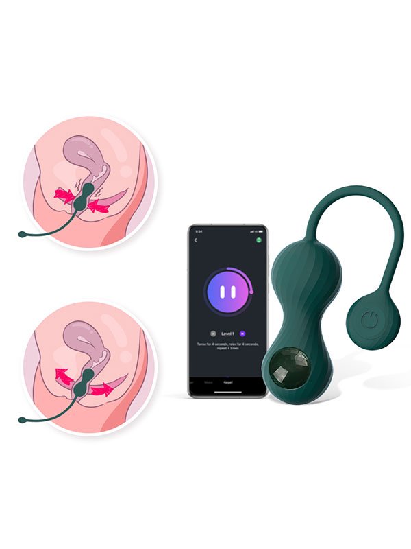 Magic Motion Crystal Duo Telefon Kontrollü Kegel Egzersiz Topları