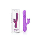 Hareketli Uyarıcılı Isıtmalı Rabbit Vibratör Mor
