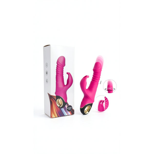 Hareketli Rabbit Vibratör Rose Pembe