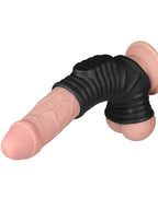 Vibrating Wave Knights Ring with Scrotum Sleeve