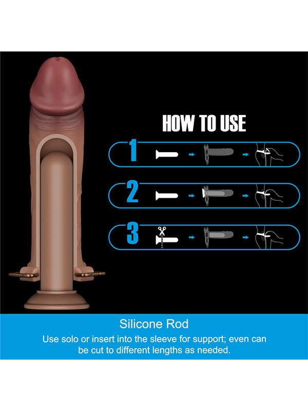 LoveToy Ingen 10'' Enhanced Set L/XL/2XL İçi Boş Kemerli Penis