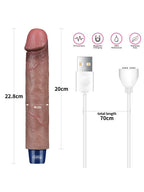 9" REAL SOFTEE Rechargeable Silicone Vibrating Dildo