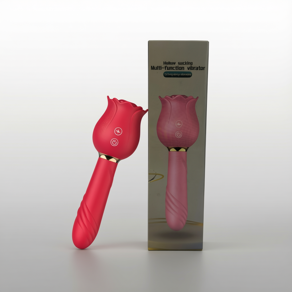 Pembe Tilki Gül Başlıklı Çift Taraflı Emiş Titreşim Vibratörü