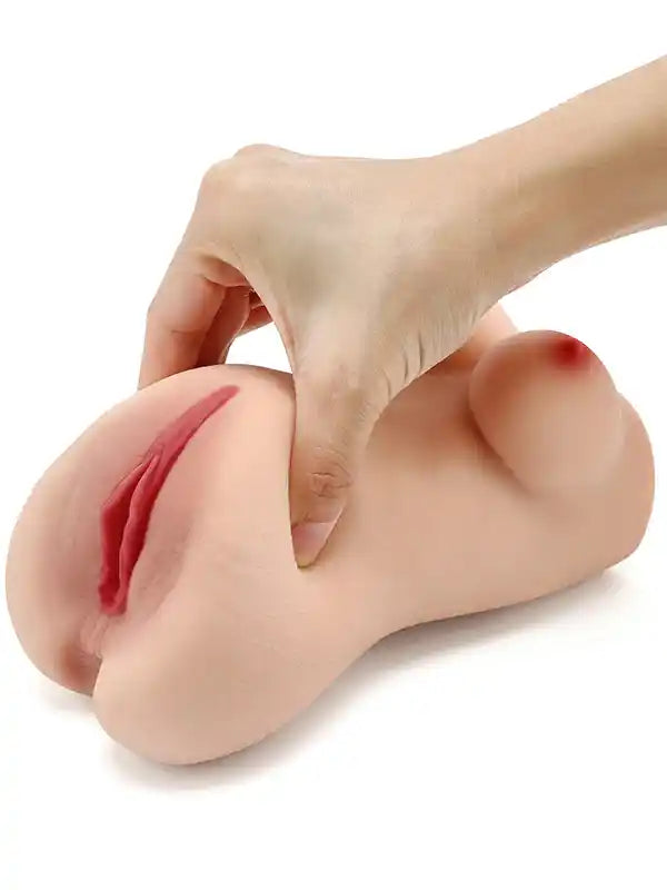 Göğüslü Anal ve Vajinal Çift Girişli Mastürbatör