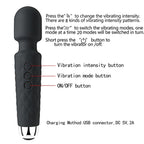 Bükülebilir Başlıklı Wand Vibratör Siyah