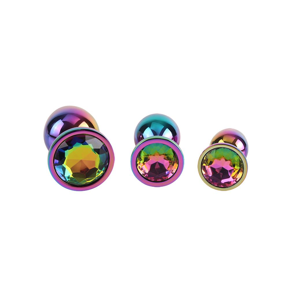 Chisa Rainbow Gem 3’lü Metal Anal Plug Seti