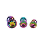 Chisa Rainbow Gem 3’lü Metal Anal Plug Seti