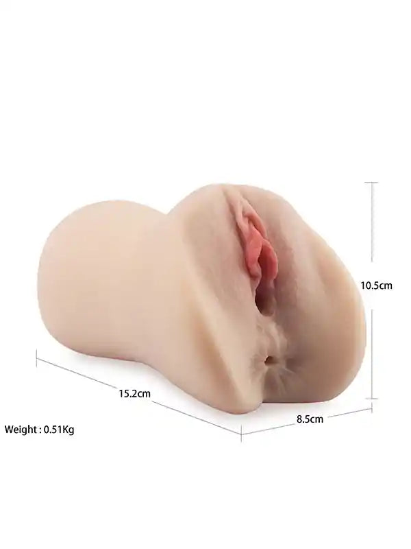 Anal ve Vajinal Çift Girişli Realistik Mastürbatör