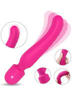 Isıtmalı Masaj Wand Çift Taraflı Vibratör 23 cm