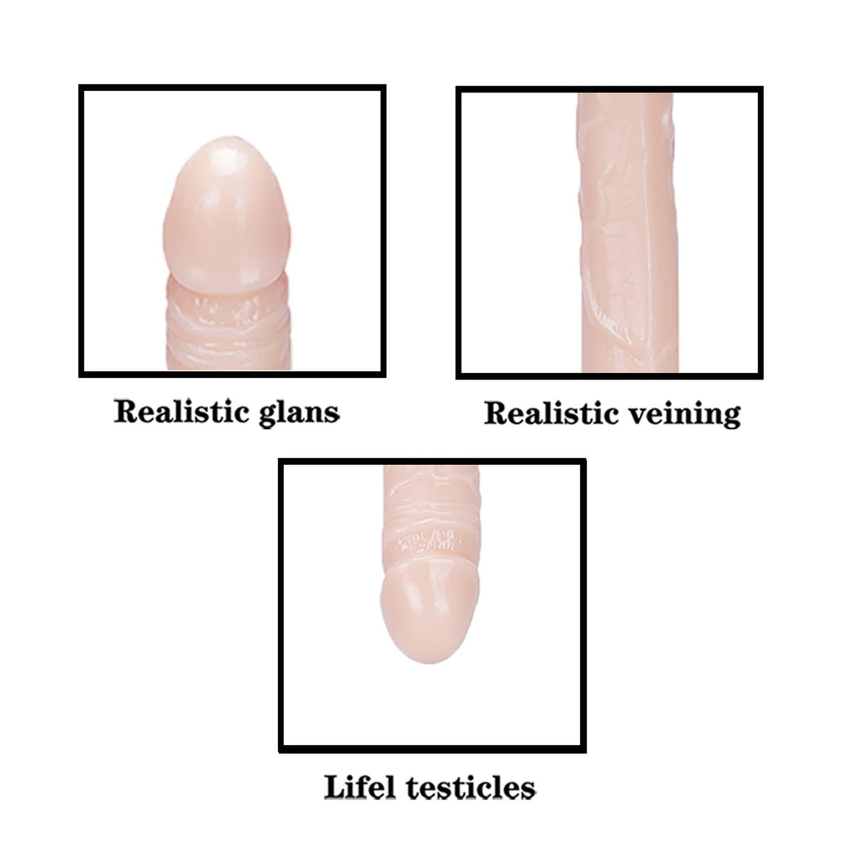 Çift Uçlu Realistik Dildo – 37,5 cm