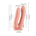 Çift Uçlu Ten Rengi Realistik Dildo