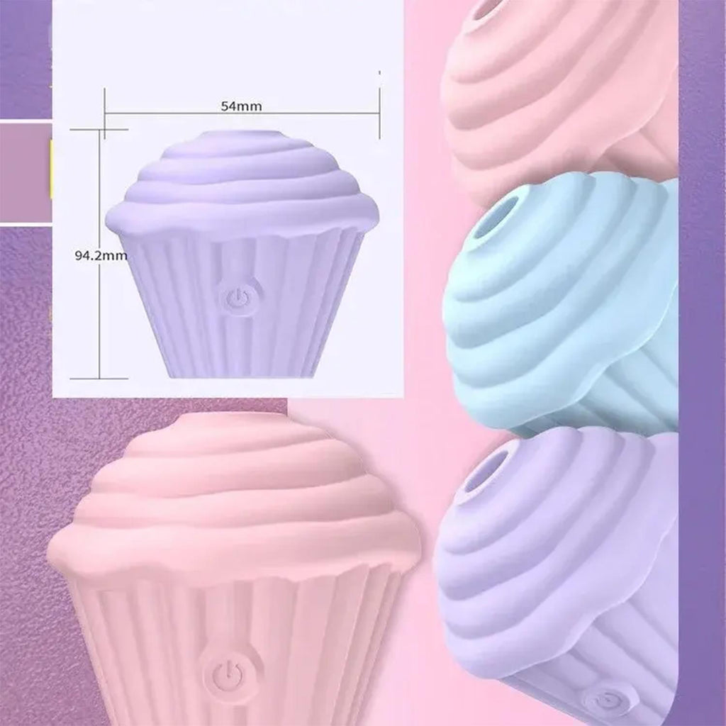 Cupcake Tasarımlı 5 Modlu Şarjlı Klitoral Uyarıcı Pembe