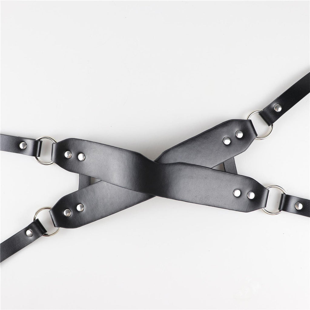 Deri Çapraz Göz Maskesi Ayarlanabilir Harness