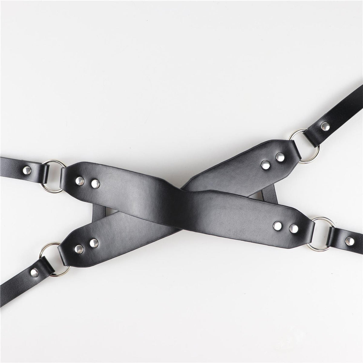 Deri Çapraz Göz Maskesi Ayarlanabilir Harness