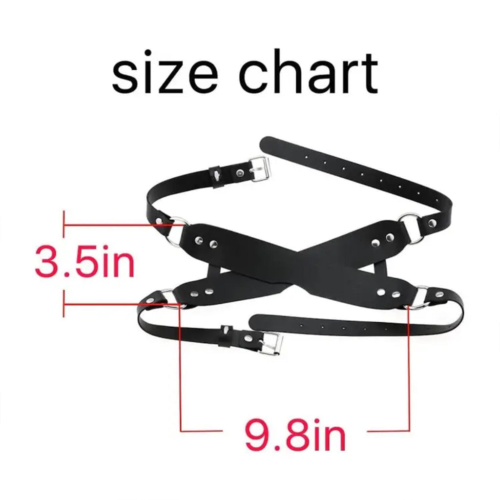 Deri Çapraz Göz Maskesi Ayarlanabilir Harness